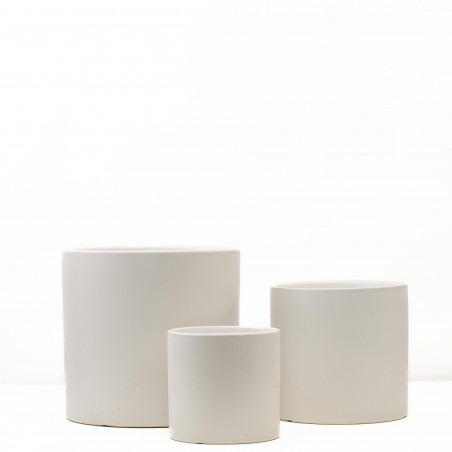 Set maceta White x3