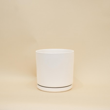 Maceta mate recta Blanca L